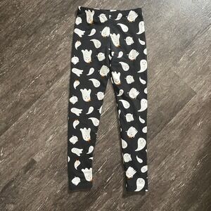 Girls Halloween Ghost Print Leggings Size 10/12 Holiday Costume Apparel